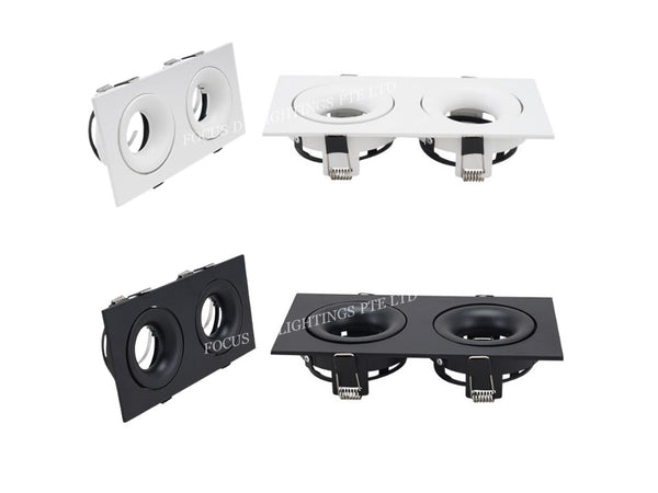 DL 135 SERIES DESIGNER RECESSED SPOTLIGHT 135 -CONCAVE RECTANGLE