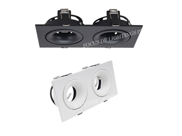 DL 135 SERIES DESIGNER RECESSED SPOTLIGHT 135 -CONCAVE RECTANGLE