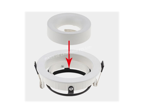 DL 135 SERIES DESIGNER RECESSED SPOTLIGHT 135 -CONCAVE ROUND