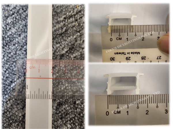 FLEXIBLE SILICONE COVER DIFFUSER FOR FOR LED STRIP -SUITABLE FOR 8MM-10MM WIDTH