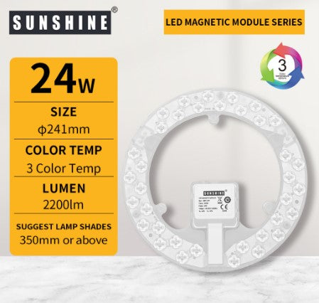 Framed FROSTED or STARRY LED Ceiling Lamp (Black/White)