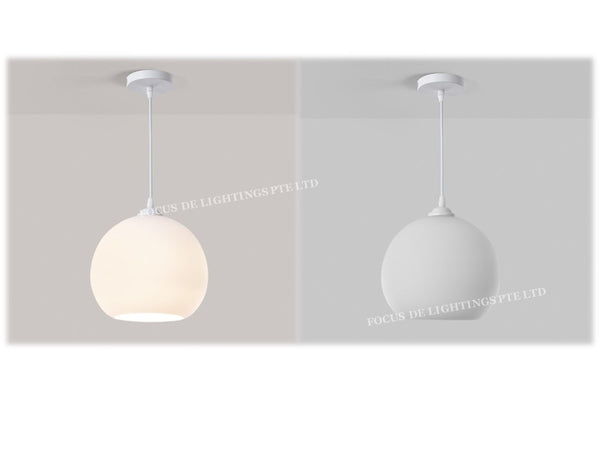 HALF-MOON GLOBE FROSTED GLASS PENDANT LAMP 2737 (DIA 300MM)