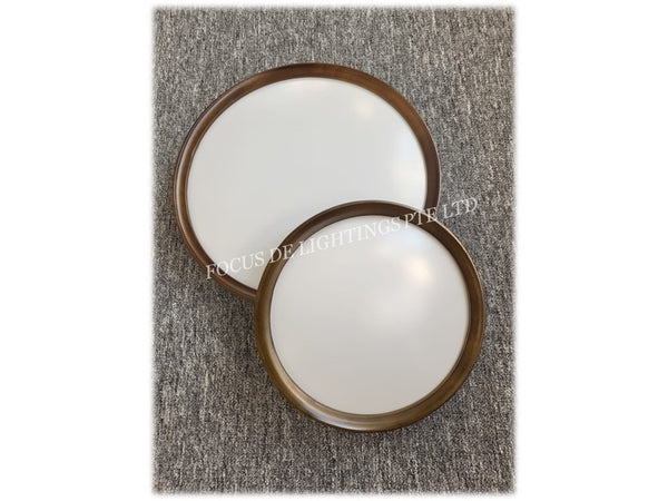 Wooden Frame Ceiling Lamp LED CL5 Dark Oak-Series + Easy-changeable Magnetic Panel