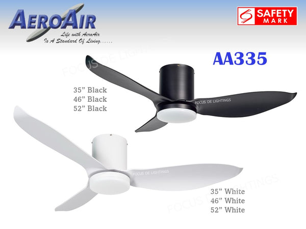AEROAIR AA335 BLACK/WHITE -HUGGER VERSION 35"/46"52" (GREAT FOR LOW CEILING)