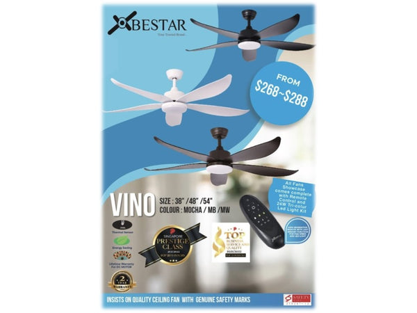 BESTAR CEILING FAN DC VINO-5 38"/48"/54"