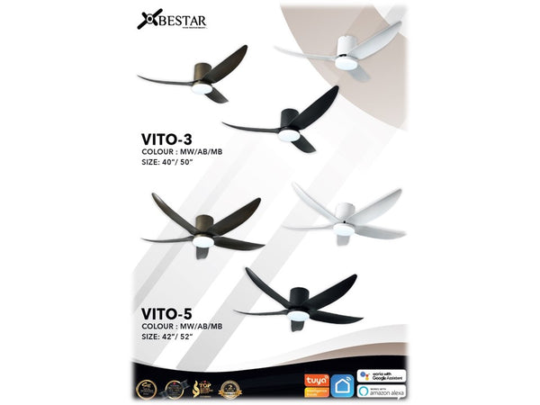 BESTAR CEILING FAN DC VITO DC-5 (SMART FUNCTION) 42"/52"