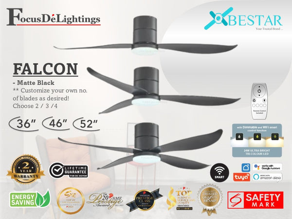 *SMART SERIES* BESTAR DC-CEILING FAN FALCON 36"/46"/52"