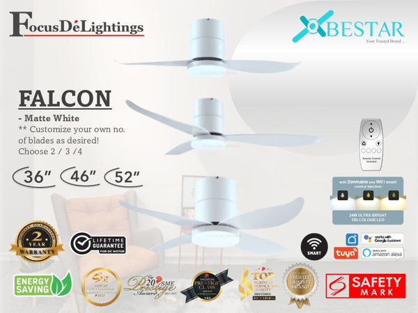 *SMART SERIES* BESTAR DC-CEILING FAN FALCON 36"/46"/52"