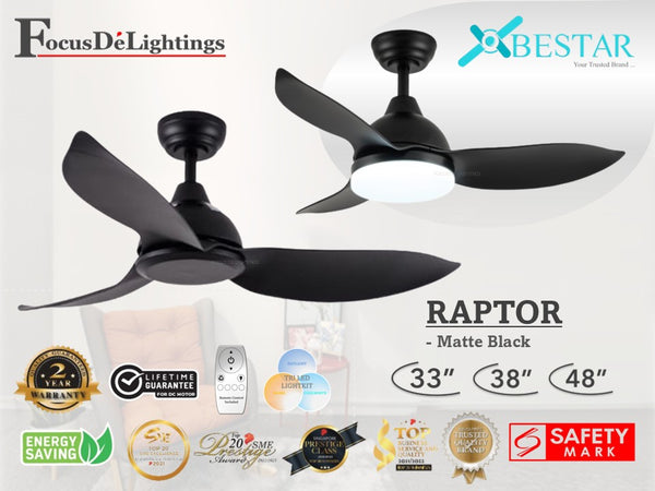 BESTAR DC-CEILING FAN RAPTOR 33"/38"/48"