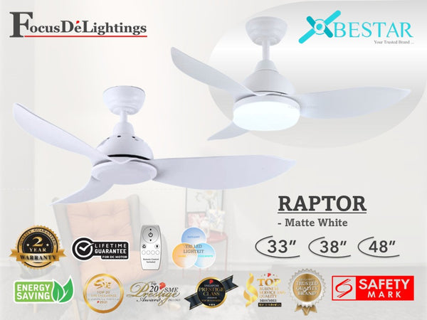 BESTAR DC-CEILING FAN RAPTOR 33"/38"/48"