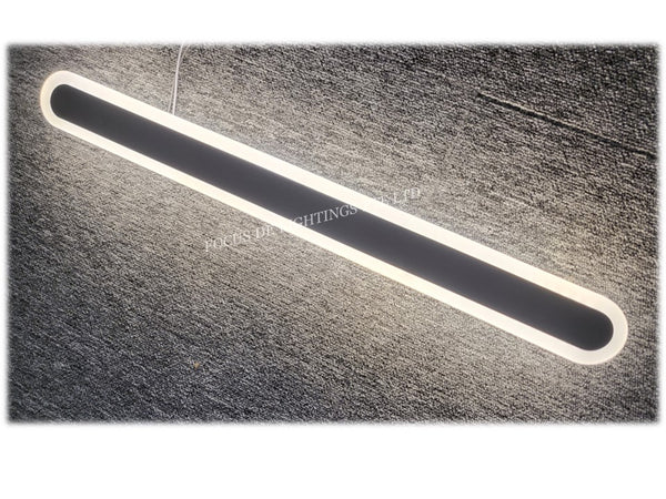 LINEAR LED TRI-COLOUR WALL LAMP -ARCYLIC ROUNDED FRAME