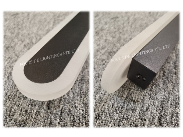 LINEAR LED TRI-COLOUR WALL LAMP -ARCYLIC ROUNDED FRAME