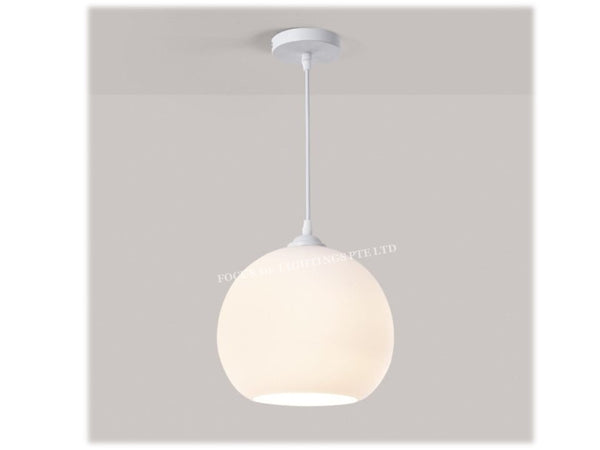 HALF-MOON GLOBE FROSTED GLASS PENDANT LAMP 2737 (DIA 300MM)