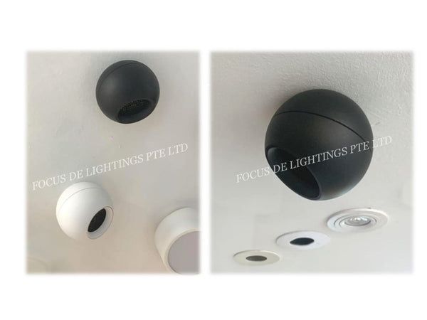ORB FLAT ALUM GLOBE BASE-LESS CEILING/WALL LAMP -9W