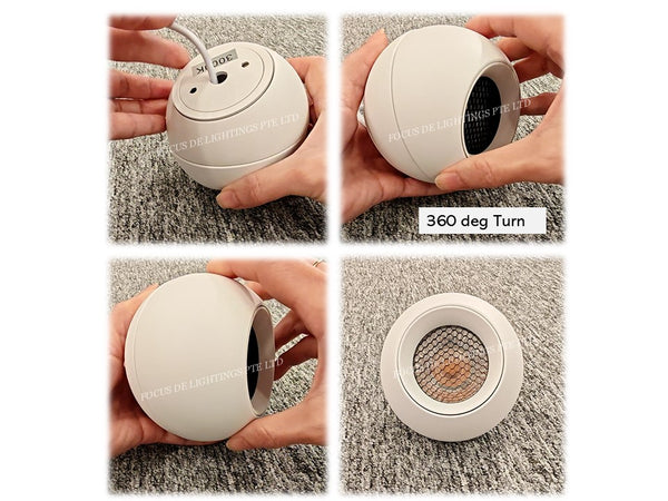 ORB FLAT ALUM GLOBE BASE-LESS CEILING/WALL LAMP -9W