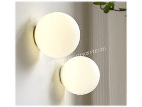 ORB FLAT GLASS GLOBE BASE-LESS WALL LAMP -G9 BULB