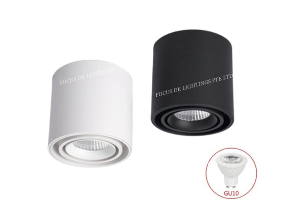 COMPACT CEILING LAMP 357 ROUND CYCLINDER (GU10)