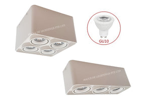 COMPACT CEILING LAMP 062 ROUNDED 3L 4L (GU10)