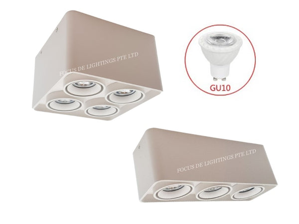 COMPACT CEILING LAMP 062 ROUNDED 3L 4L (GU10)