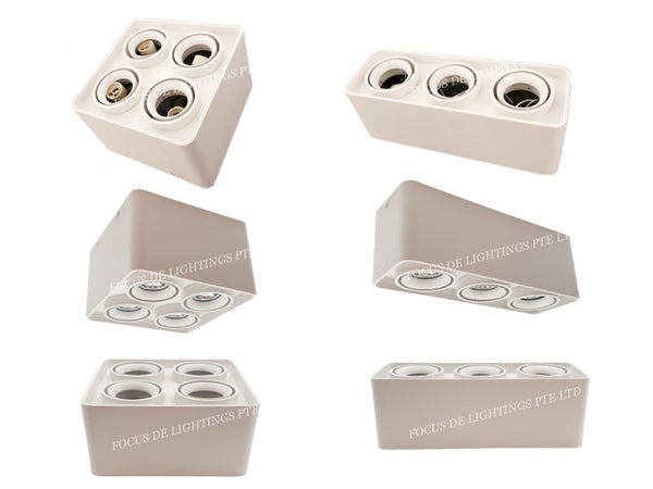 COMPACT CEILING LAMP 062 ROUNDED 3L 4L (GU10)