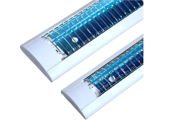 (LOURVE COVER) COMMERCIAL LAMP FITTING -2FT (SINGLE OR DOUBLE TUBES)