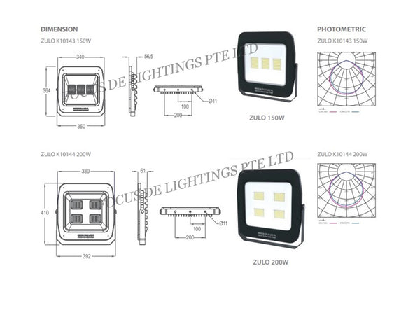 NIKKON LED FLOODLIGHT -DRACO ZULO SERIES (30W/50W/100W/150W/200W/280W/360W)
