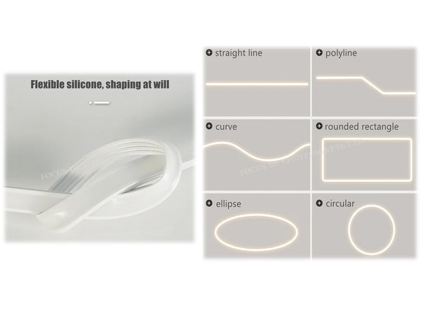 FLEXIBLE SILICONE COVER DIFFUSER FOR FOR LED STRIP -SUITABLE FOR 8MM-10MM WIDTH