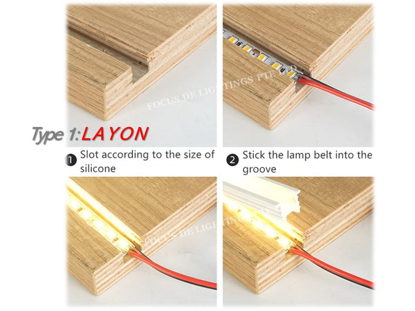 FLEXIBLE SILICONE COVER DIFFUSER FOR FOR LED STRIP -SUITABLE FOR 8MM-10MM WIDTH