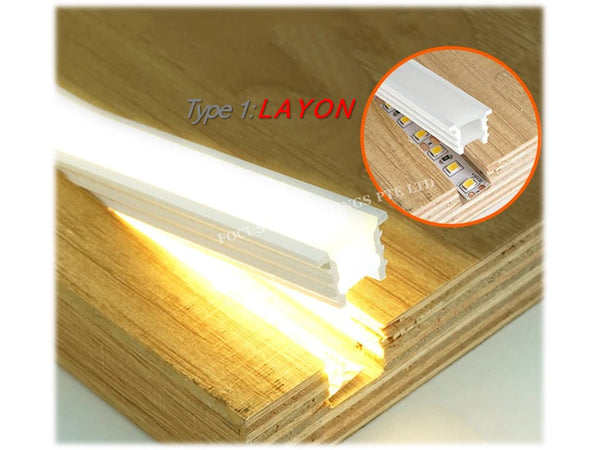 FLEXIBLE SILICONE COVER DIFFUSER FOR FOR LED STRIP -SUITABLE FOR 8MM-10MM WIDTH