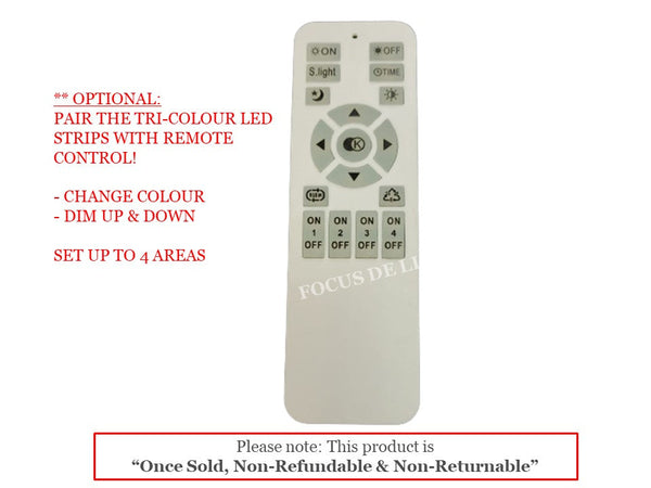 COB-608 TRI-COLOURS LED STRIP BY PER METER (WARM-COOL-DAY-IN-ONE)