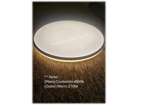 PHILIPS OZZIET CL570 LED CEILING LAMP -22w or 36w (1 Light Fixture. 2 Light Zone. 3 Lights Settings)