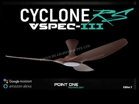 SMART PO ECO FAN CYCLONE VSPEC III-RS 46"/52"/60" (CHERRYWOOD HUGGER)