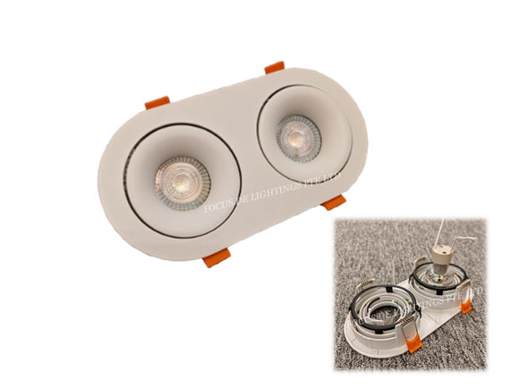 DL 135 SERIES DESIGNER RECESSED SPOTLIGHT 135 -CONCAVE DOUBLE ROUND