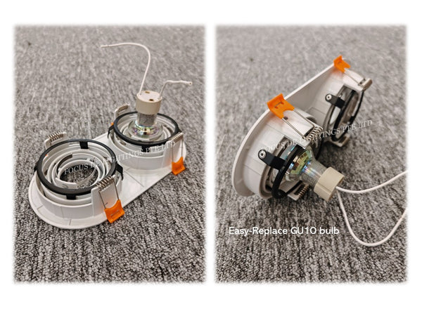 DL 135 SERIES DESIGNER RECESSED SPOTLIGHT 135 -CONCAVE DOUBLE ROUND