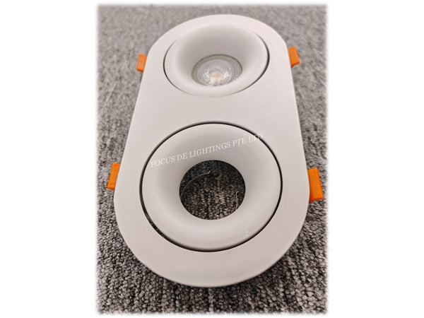 DL 135 SERIES DESIGNER RECESSED SPOTLIGHT 135 -CONCAVE DOUBLE ROUND