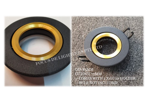 DL 1605 SERIES RECESSED SPOTLIGHT ROUND BLACK (ROSEGOLD / GOLD)