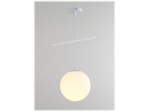 FULL-MOON GLOBE FROSTED GLASS PENDANT LAMP 6816 (DIA 250MM OR 300MM)