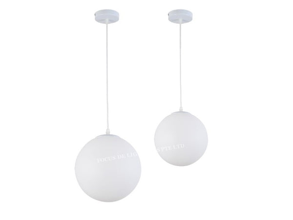 FULL-MOON GLOBE FROSTED GLASS PENDANT LAMP 6816 (DIA 250MM OR 300MM)
