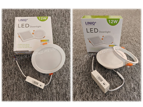 LINIQ 8801 Detachable Recessed Led Downlight 12w Round FOCUS DE LIGHTINGS PTE LTD