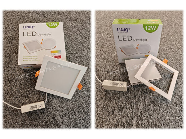 LINIQ 8801 Detachable Recessed Led Downlight 12w -Square