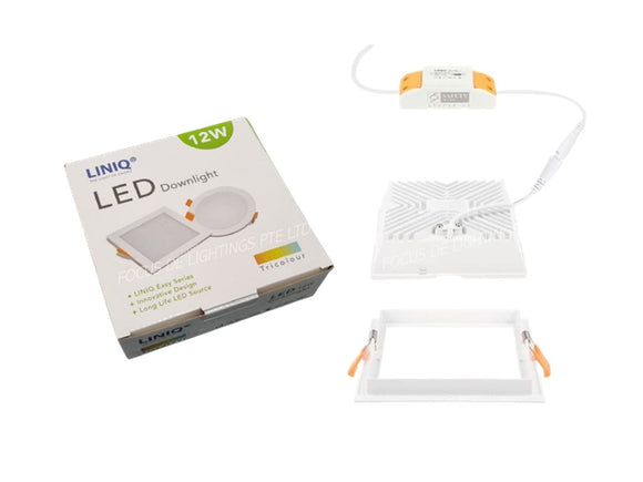 LINIQ 8801 Detachable Recessed Led Downlight 12w -Square