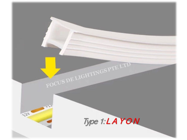 FLEXIBLE SILICONE COVER DIFFUSER FOR FOR LED STRIP -SUITABLE FOR 8MM-10MM WIDTH