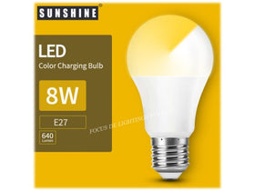 SUNSHINE CLASSIC E27 LED 8W BULB -TRI-COLOURS (WARM-COOL-DAY-IN-ONE)