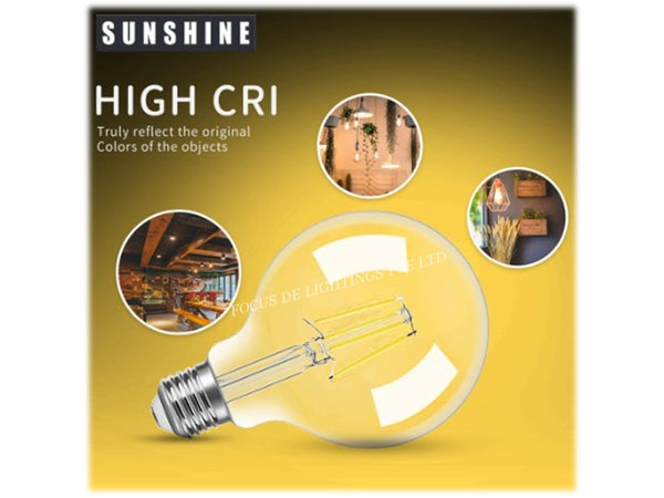 SUNSHINE FILAMENT E27 LED GLOBE -6W (WARM OR DAY)