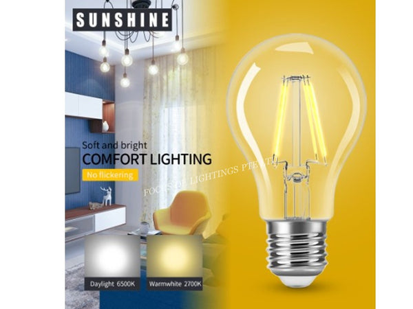 SUNSHINE FILAMENT E27 LED CLASSIC -6W (WARM OR DAY)