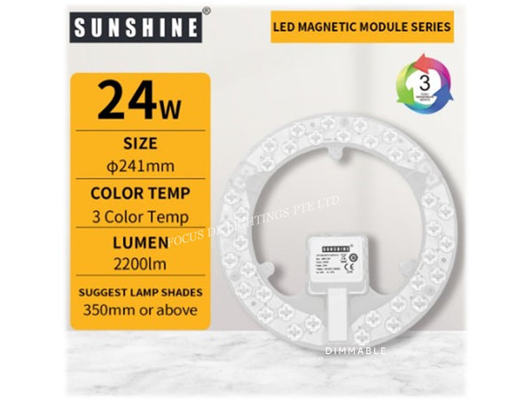 Sunshine Led SUNSHINE CEILING LAMP LED MAGNETIC MODULE -12W/18W/24W - FOCUS DE ...
