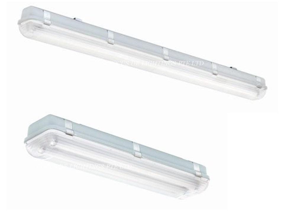 WEATHERPROOF FITTING LED T8 IP65 4FT SINGLE OR DOUBLE TUBES