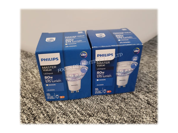 PHILIPS MASTER GU10 LED 6.2W LED -DIMMABLE (2700k/3000k/4000k)