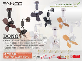 FANCO CORNER FAN -DONO 16" (REVERSIBLE BLADES)
