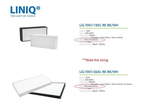 SUPER SLIM THIN FRAME RECTANGLE LED CEILING LAMP 7001 (18W/36W)